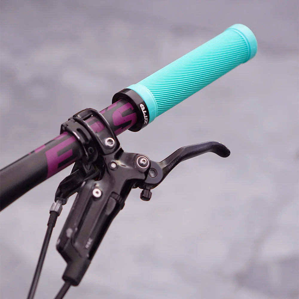 ZTTO 1 paire de poignées AG40 VTT pour vélo à pignon fixe, poignée verrouillable antidérapante, guidon antichoc en caoutchouc, pièces de poignées de vélo