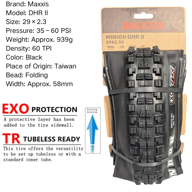 Maxxis Minion DHR 26/27,5/29 Zoll, Downhill-Faltreifen für Mountainbikes,