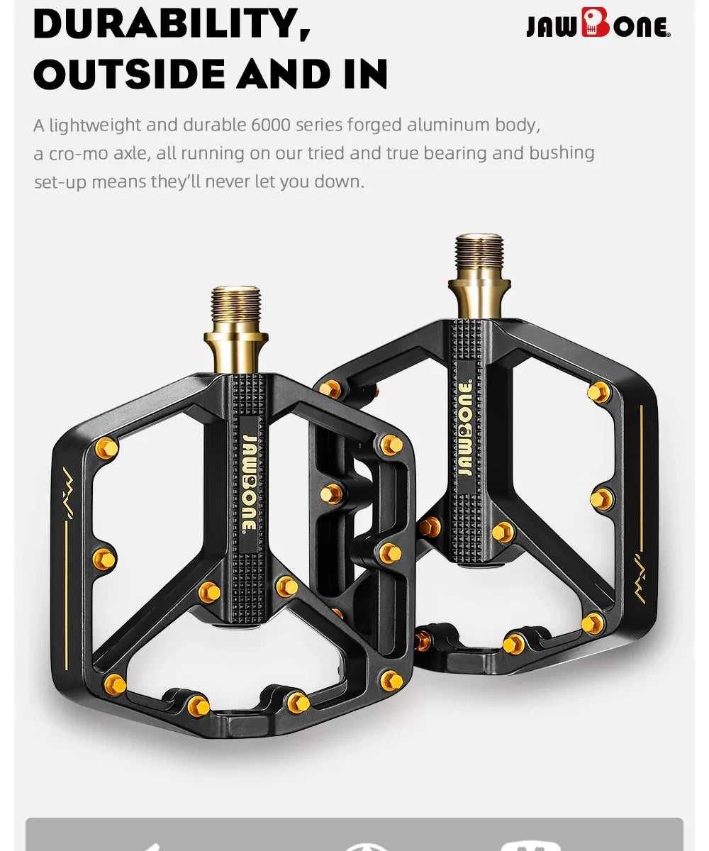`JAWBONE MTB Flat Pedal | Aluminium 125x104mm CrMo Achse – Trail & Enduro`