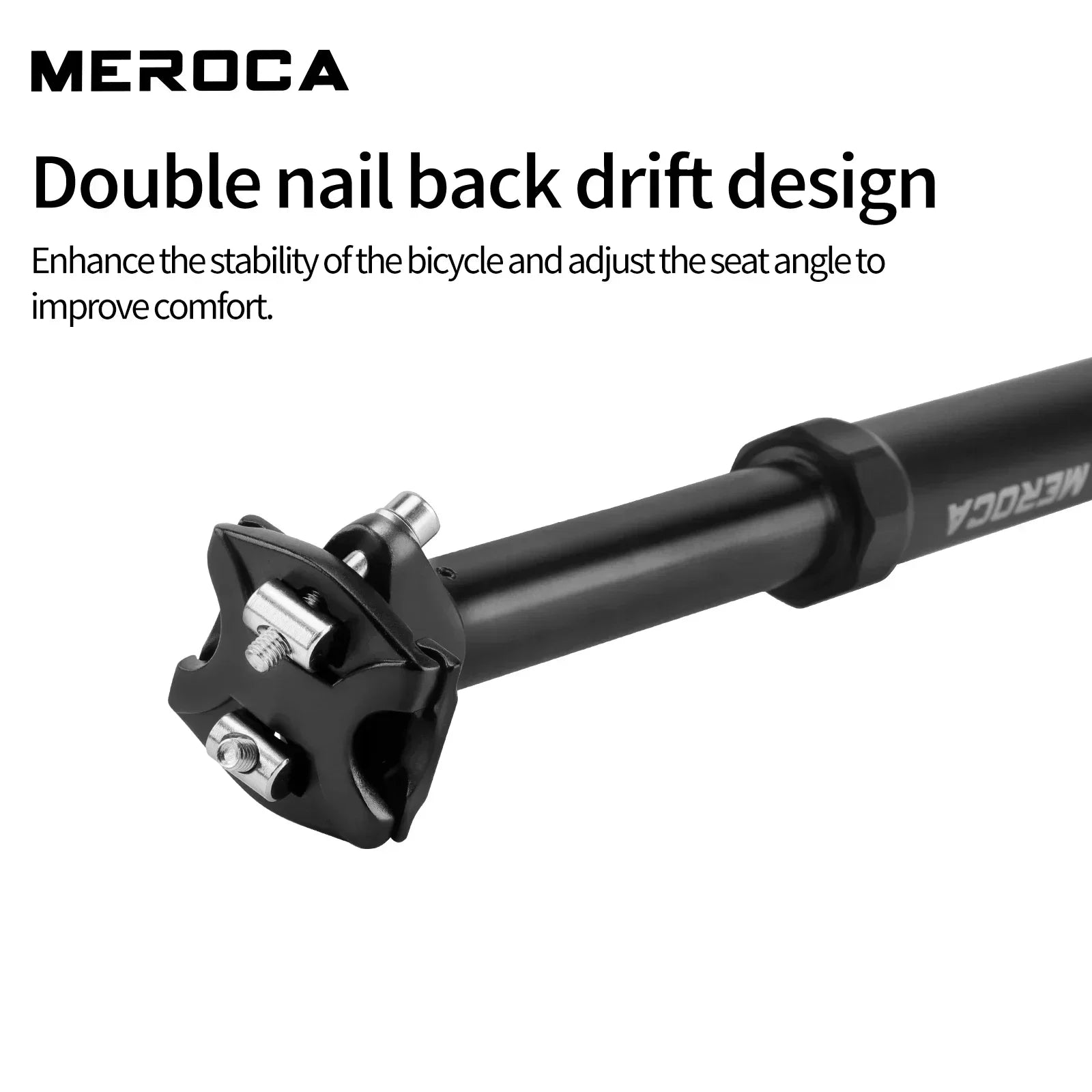 MEROCA Fahrrad-Dropper-Sattelstütze 27,2/30,9/31,6x425mm Interne Kabelführung Fernbedienung Hubsattelstütze MTB-Sattelstütze