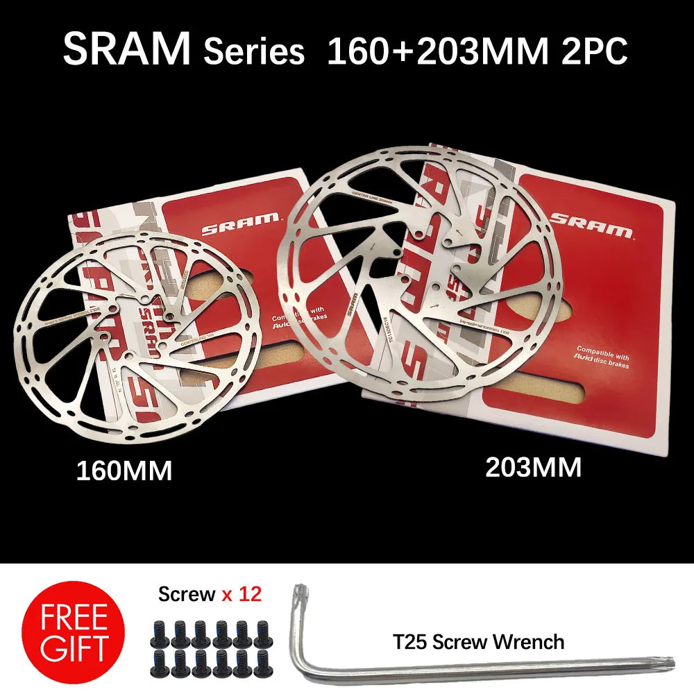 Sram AVID RT56 Bike Brake Rotor Centerline 160 180 203 Hydraulic Disc Brake Rotors With Bolts for MTB Mountain Road Bike Scooter