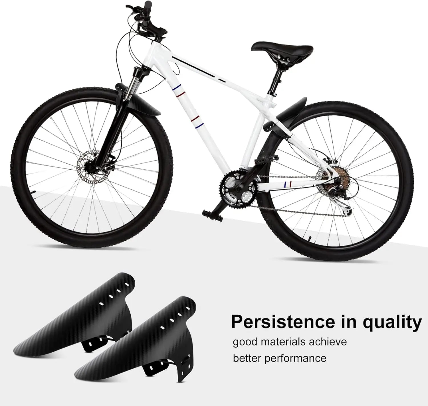 1/2PCS Fahrradschutzblech Carbonmuster Schutzblech MTB Rennrad Faltbares Fahrradschutzblech für Vorder- und Hinterreifen Radschutz Schmutzfänger Teil