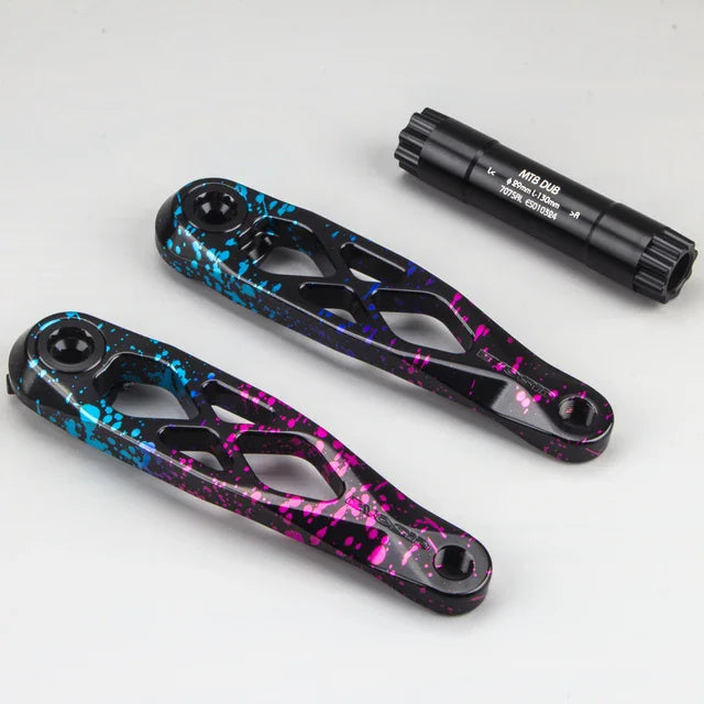 EVOSID Ultralight MTB-Fahrradkurbel 165mm DUB-Achse 29mm Mountainbike-Kurbelgarnitur 170mm 3-Nagel Direktmontage für Enduro AM