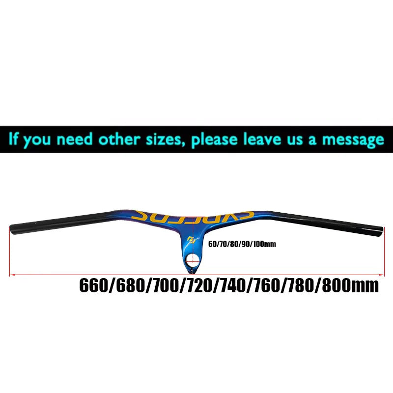 Syncros integriertes Cockpit Carbon Lenker für Mountainbike MTB Fahrradteile 28,6 mm Durchmesser 680-800 mm Breite