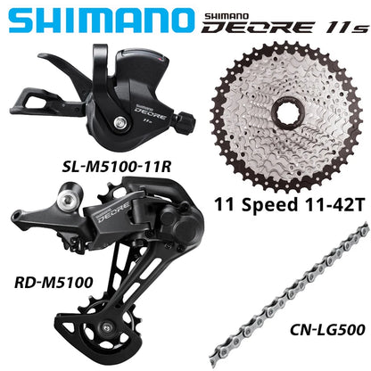 SHIMANO DEORE M5100 1X11Speed Groupset RAPIDFIRE PLUS Shifting Lever Rear Derailleur Sunshine MTB Bike Cassette 46T 50T 52T