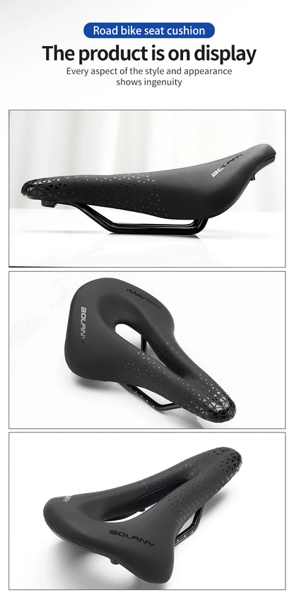 BOLANY Bicycle Saddle PU Leather Ultralight Breathable Comfortable Saddle MTB Bike Seat For Bicycle Accessories