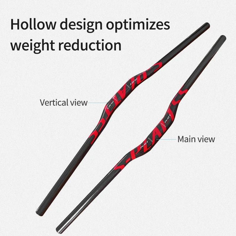 3K Carbonfaser-Lenker für Mountainbike, Riser Bar, 720mm, Rennradlenker, Ultraleicht T700 Schwarz, H002A272