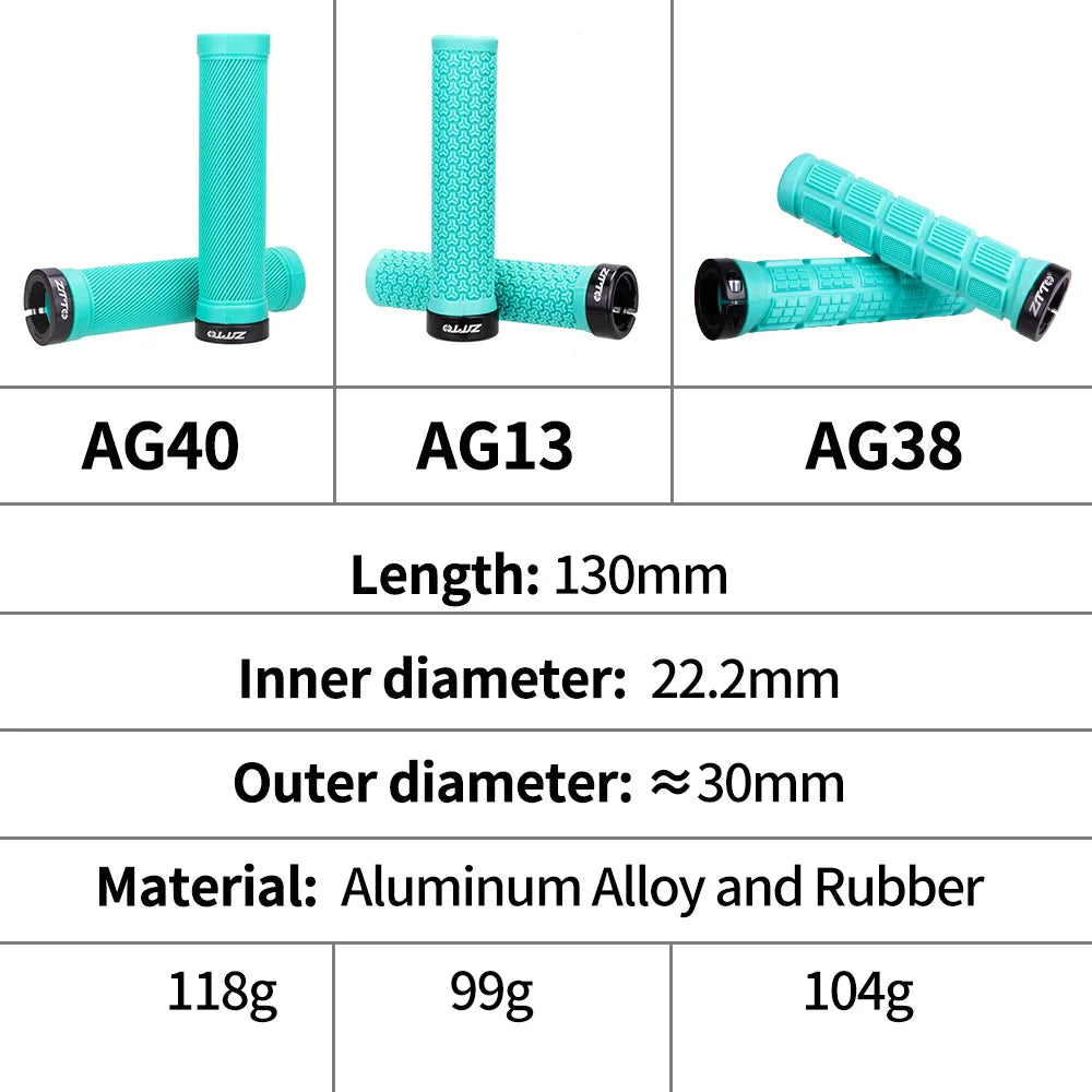 ZTTO 1 Paar AG40 MTB-Griffe für Mountainbike Fixed Gear Lock-on-Griffe Rutschfester Lenker Stoßfeste Gummi-Fahrradgriffe Teile