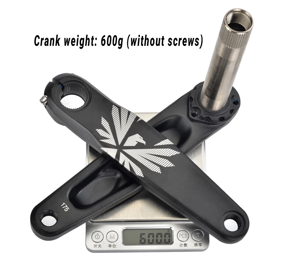 GOLDIX Fahrradkurbelgarnitur 170/175mm Kurbellänge 0mm Offset Direktmontage Kettenblatt 30/32/34/36/38T für Mountainbike Kurbelgarnitur