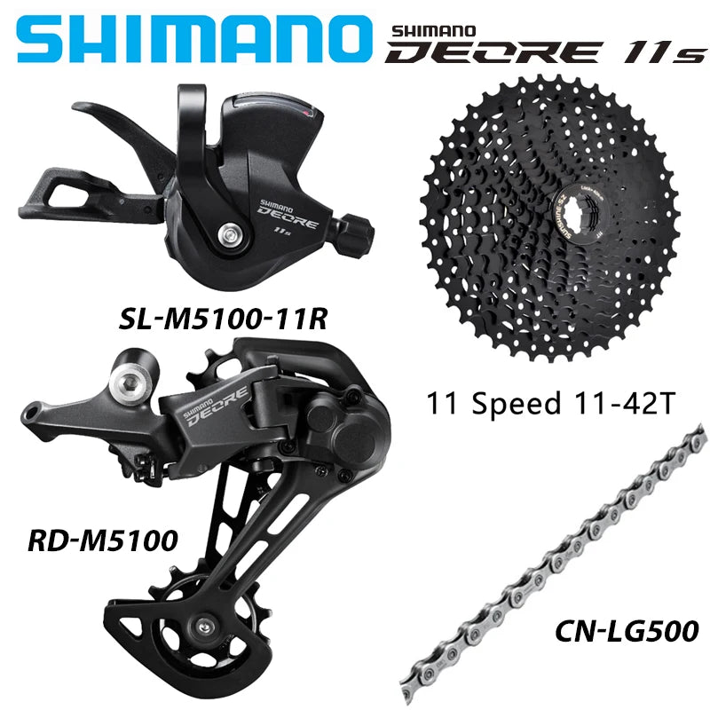 SHIMANO DEORE M5100 1X11Speed Groupset RAPIDFIRE PLUS Shifting Lever Rear Derailleur Sunshine MTB Bike Cassette 46T 50T 52T
