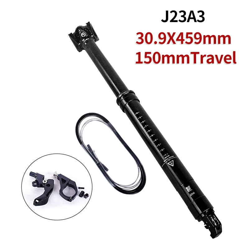 Tranz-x Dropper-Sattelstütze interne Zugverlegung 30,9 mm hydraulisch absenkbar 150 mm Federweg Mountainbike-Sattelstütze Rohrteil