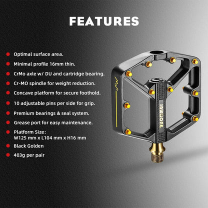 `JAWBONE MTB Flat Pedal | Aluminium 125x104mm CrMo Achse – Trail & Enduro`
