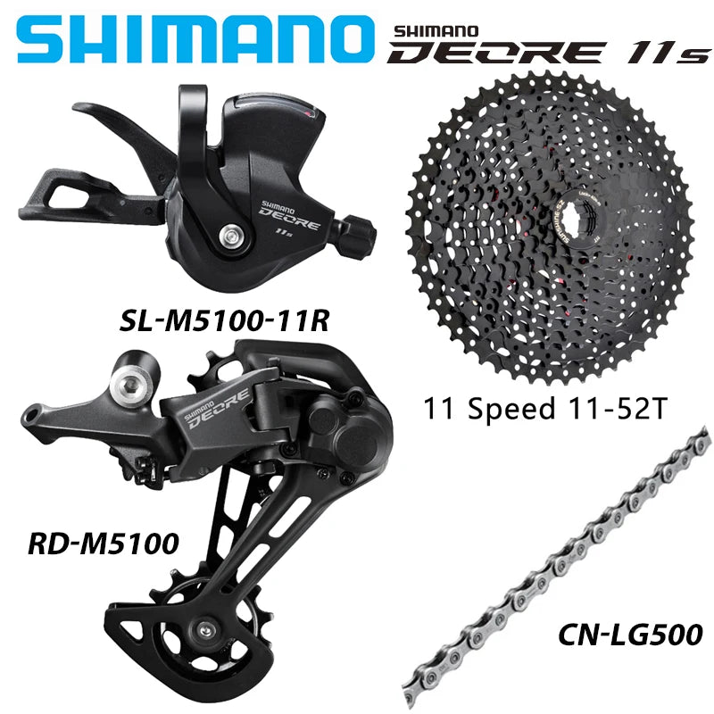 SHIMANO DEORE M5100 1X11Speed Groupset RAPIDFIRE PLUS Shifting Lever Rear Derailleur Sunshine MTB Bike Cassette 46T 50T 52T
