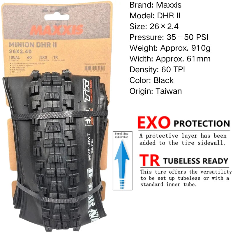 Maxxis Minion DHR 26/27,5/29 Zoll, Downhill-Faltreifen für Mountainbikes,